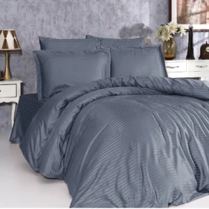 Posteljina ( Damast saten stripe ) – SIVA