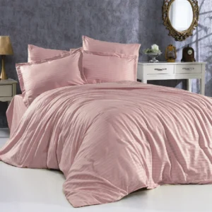 Posteljina ( Damast saten stripe ) – ROZA